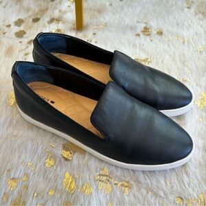 Birdies The Swift Black Leather Slip On Sneakers Size 10